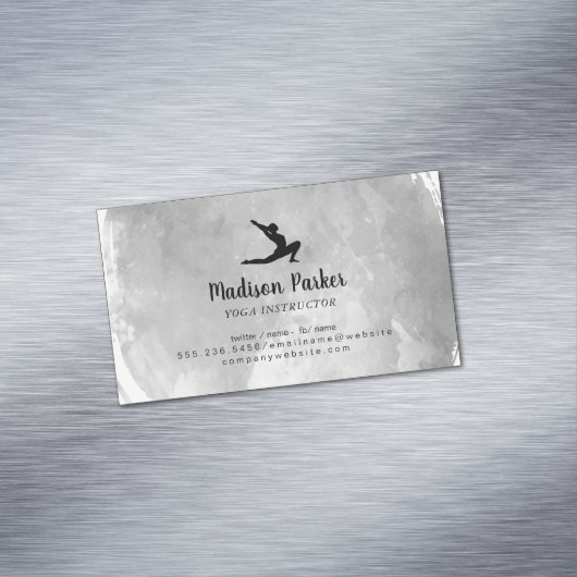 ヨガポーズ |ブラシ付き水彩 マグネット名刺 (インサイチュ)