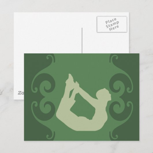 ヨガポーズ ポストカード (正面/裏面)