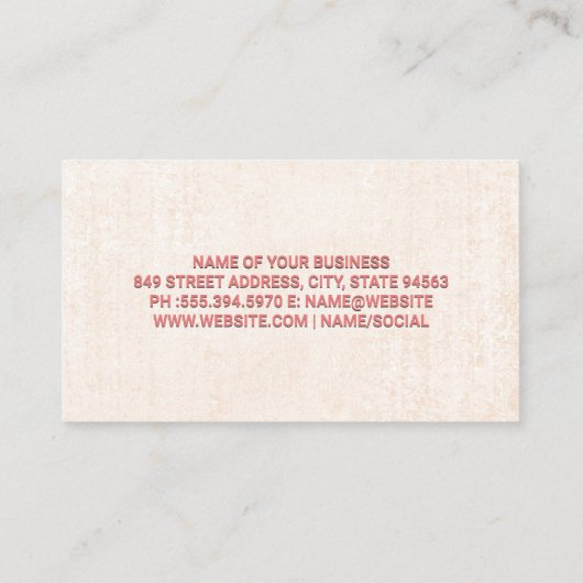 ヨガポーズ |マンダラパターンロゴ 名刺 (裏面)