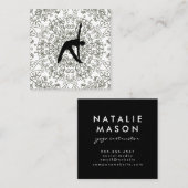 ヨガポーズ | ヨガインストラクター スクエア名刺 (正面/裏面)