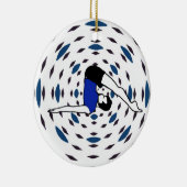 ヨガポーズ-ヨガクリスマスオーナメント セラミックオーナメント (右)