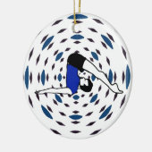 ヨガポーズ-ヨガクリスマスオーナメント セラミックオーナメント (左)