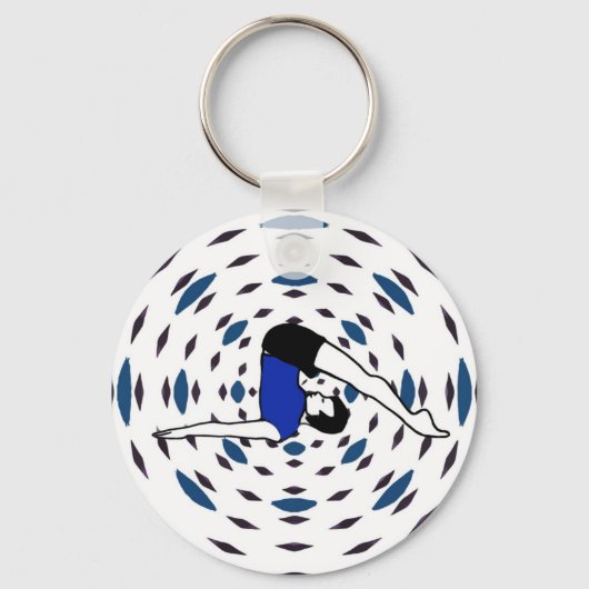 ヨガポーズ – ヨガ鍵Cchains キーホルダー (正面)