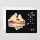 ヨガポーズ&ルーミサイレンス引用文 ポストカード (正面/裏面)