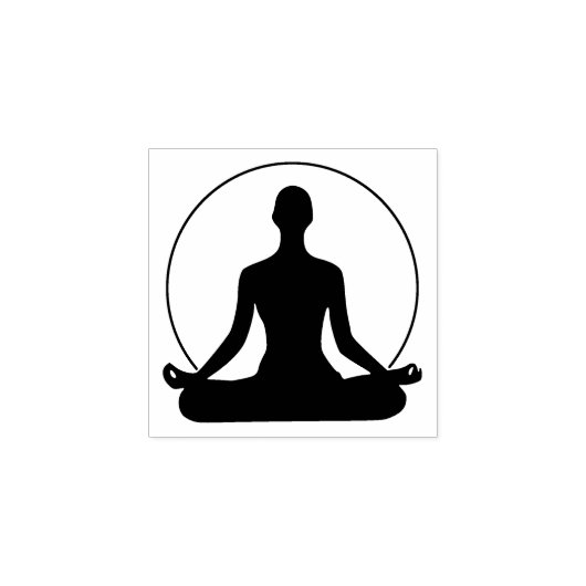 ヨガポーズ – ロイヤリティカード切り下げ ラバースタンプ (インプリント)