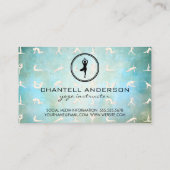 ヨガポーズ | 健康衛生 名刺 (裏面)