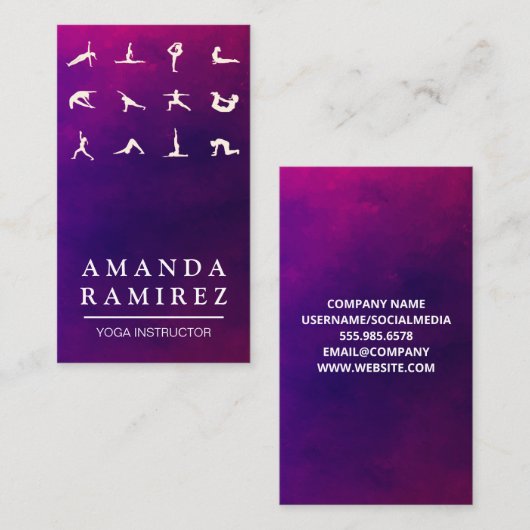 ヨガポーズ 名刺 (正面/裏面)
