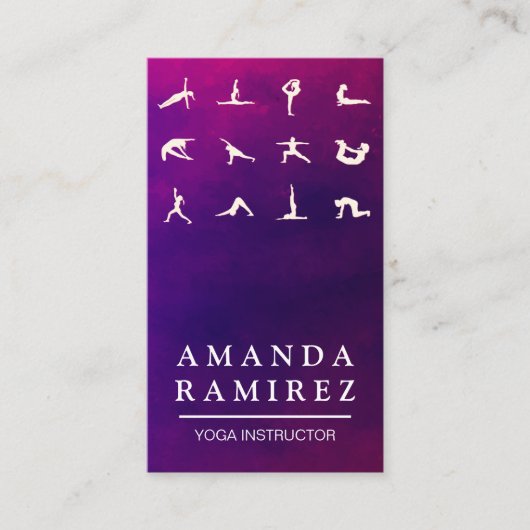 ヨガポーズ 名刺 (正面)