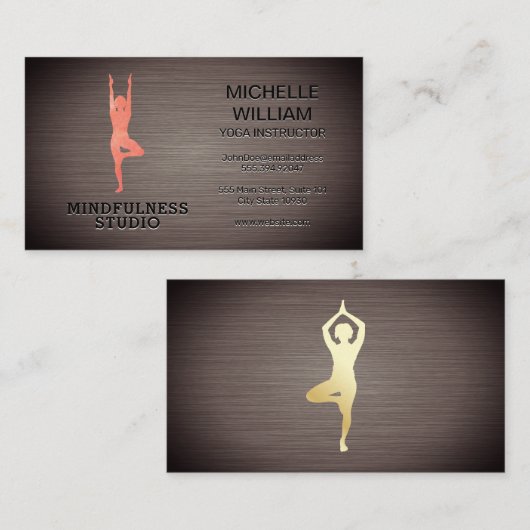 ヨガポーズ 名刺 (正面/裏面)