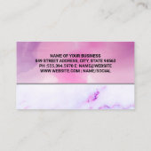 ヨガポーズ |水彩大理石背景 名刺 (裏面)