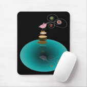 ヨガポーズ、片脚スタンドポーズ マウスパッド (マウス)