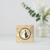 ヨガポーズ | 瞑想 スクエア名刺 (スタンド正面)