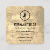 ヨガポーズ | 瞑想 スクエア名刺 (裏面)