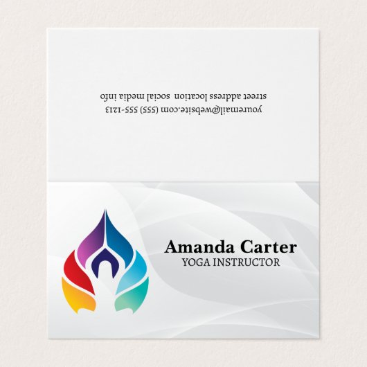 ヨガポーズ |色 名刺 (外部フラット)