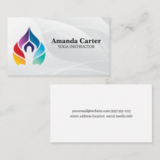 ヨガポーズ |色 名刺 (正面/裏面)