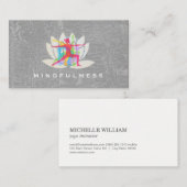 ヨガポーズ | Lotus Flower 名刺 (正面/裏面)