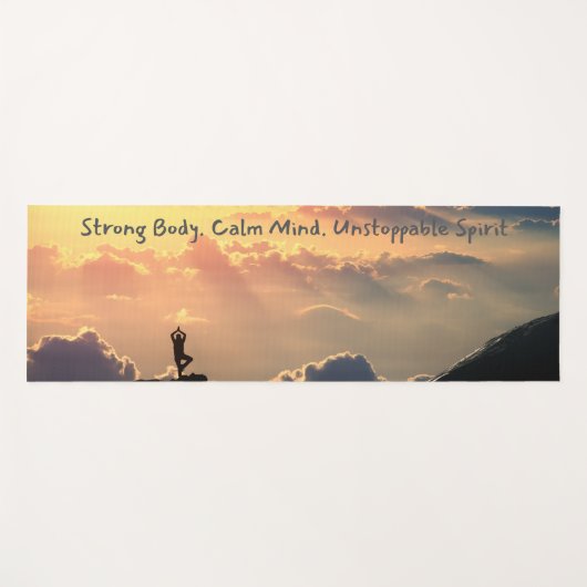 ヨガマやる気を起こさせるット強い体、落ち着いた心 ヨガマット (正面(横))