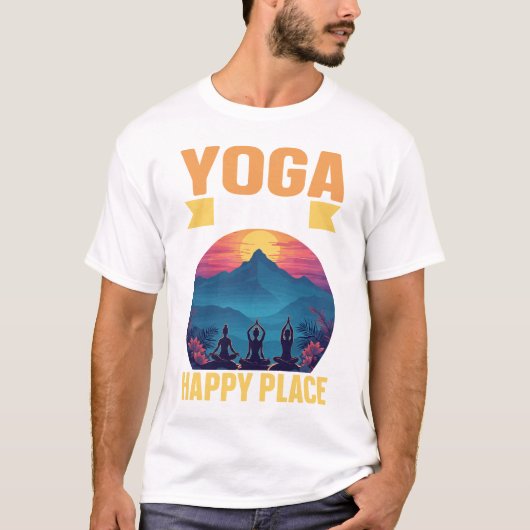 ヨガマイハッピープレイス Tシャツ (正面)