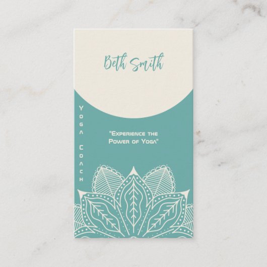 ヨガマスター – カスタマイズトレーニング 名刺 (正面)