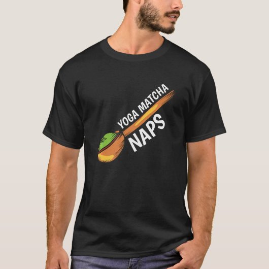 ヨガマチャ昼寝抹茶葉茶 Tシャツ (正面)