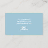 ヨガマッサージセラピーモダンブルーロータスフラワー 名刺 (裏面)