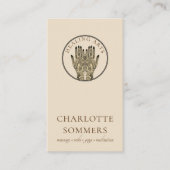 ヨガマッサージメーンディヘンナハンズビジネスカード 名刺 (正面)