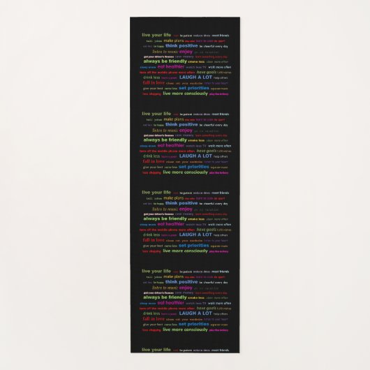 ヨガマットエクササイズカラフル引用文解像度 ヨガマット (正面)