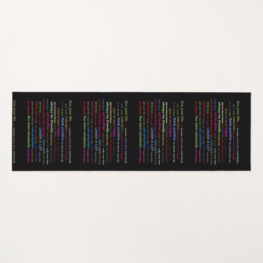 ヨガマットエクササイズカラフル引用文解像度 ヨガマット (正面(横))