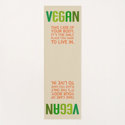 ヨガマットエクササイズビーガンあなたの体引用文 ヨガマット (正面)