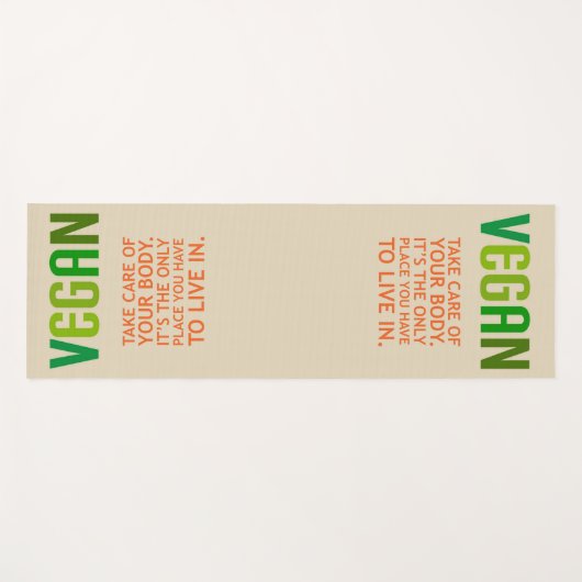 ヨガマットエクササイズビーガンあなたの体引用文 ヨガマット (正面(横))