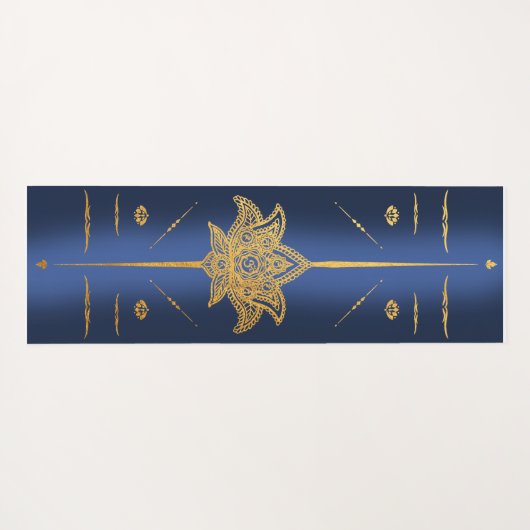 ヨガマットガイドロータスフラワー7ゴールデンチャクラ ヨガマット (裏面(横))