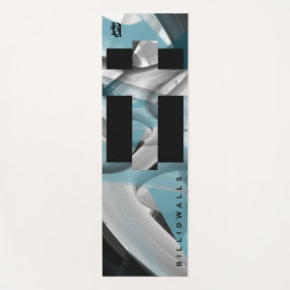 ヨガマットフィットネス抽象芸術アートブルー海 ヨガマット