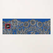 ヨガマットブラックレース及び蝶カスタムイニシャル ヨガマット (裏面(横))