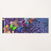 ヨガマットブラックレース及び蝶カスタムイニシャル ヨガマット (正面(横))