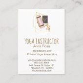 *~*ヨガマットヨガインストラクター金ゴールドポリゴングリッター 名刺 (裏面)