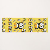 ヨガマットヨガブラックアンドホワイト水玉模様ストライプ ヨガマット (裏面(横))