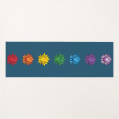 ヨガマットロータスカラーチャクラ図 ヨガマット (正面(横))