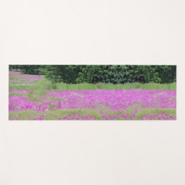 ヨガマット上の野生のフロックスの花畑 ヨガマット