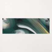 ヨガマット抽象芸術アートブラックグリーンエメラルド ヨガマット (正面(横))