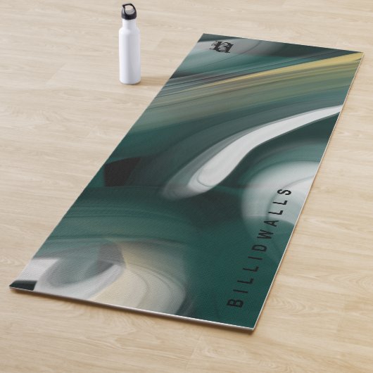 ヨガマット抽象芸術アートブラックグリーンエメラルド ヨガマット (インサイチュ)