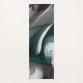 ヨガマット抽象芸術アートブラックグリーンエメラルド ヨガマット (正面)