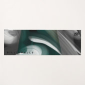 ヨガマット抽象芸術アートブラックグリーンエメラルド ヨガマット (正面(横))