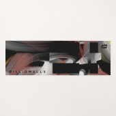 ヨガマット抽象芸術アートブラックパウダー ヨガマット (正面(横))