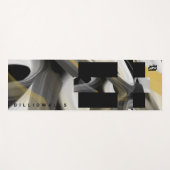 ヨガマット抽象芸術アート白黒金ゴールド ヨガマット (正面(横))