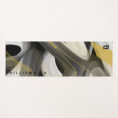 ヨガマット抽象芸術アート白黒金ゴールド ヨガマット (正面(横))