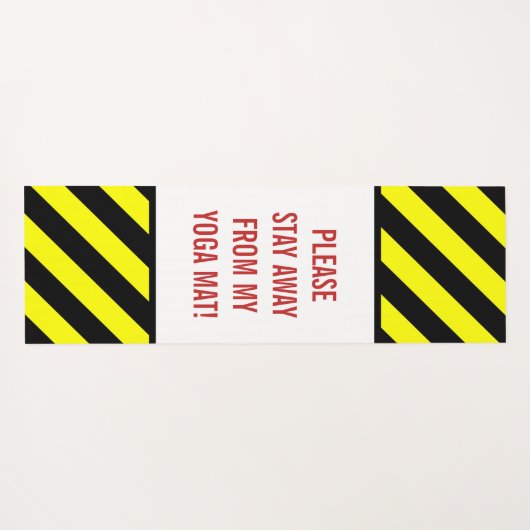 「ヨガマット遠くにから離れて下さい！」+ストライプ ヨガマット (裏面(横))