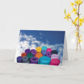 ヨガマット カード (黄色い花)