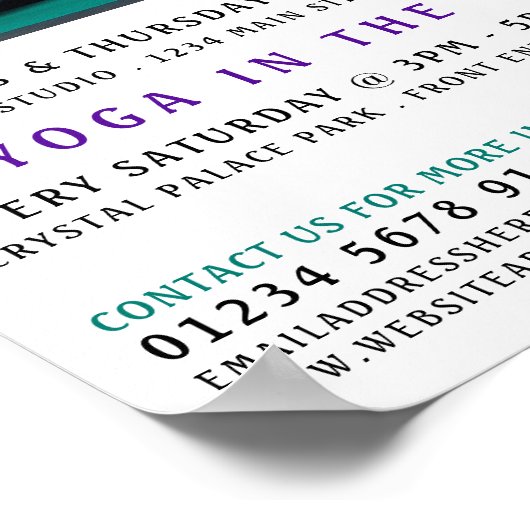 ヨガマット、ヨガクラス広告ズ ポスター (角)