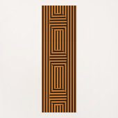 ヨガマット – 光学錯覚オレンジと黒 (正面)