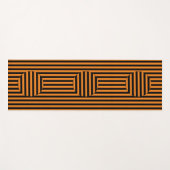 ヨガマット – 光学錯覚オレンジと黒 (正面(横))